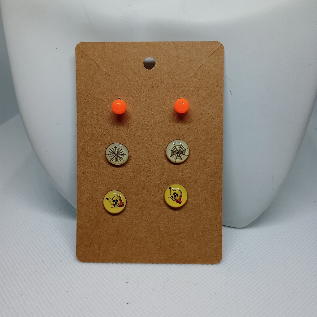 Halloween Stud Earrings Spooky Charm Festive Casual Party Unisex Retro Goth